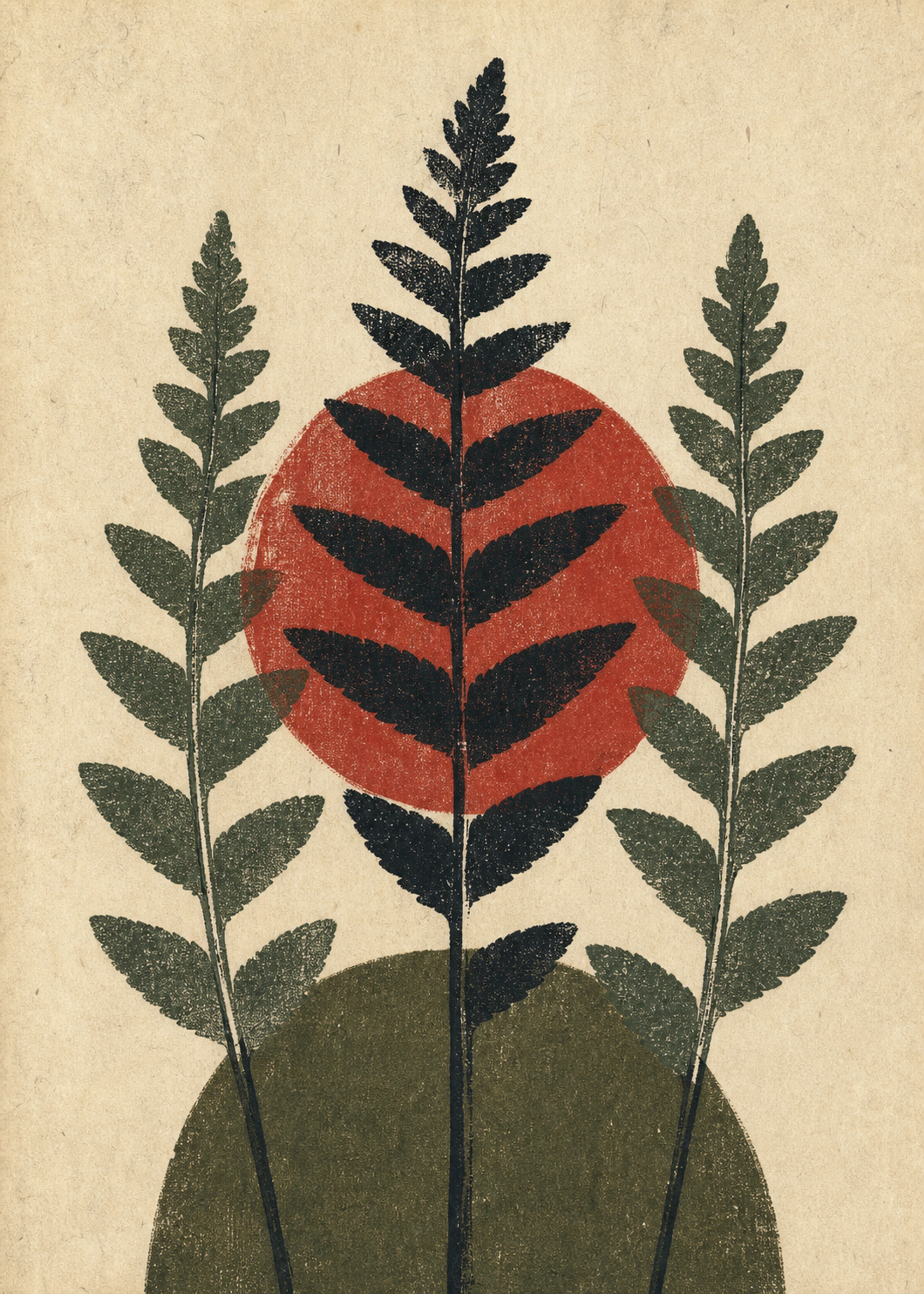 Fern Signal Interrupted — framed Signal Botanics art print