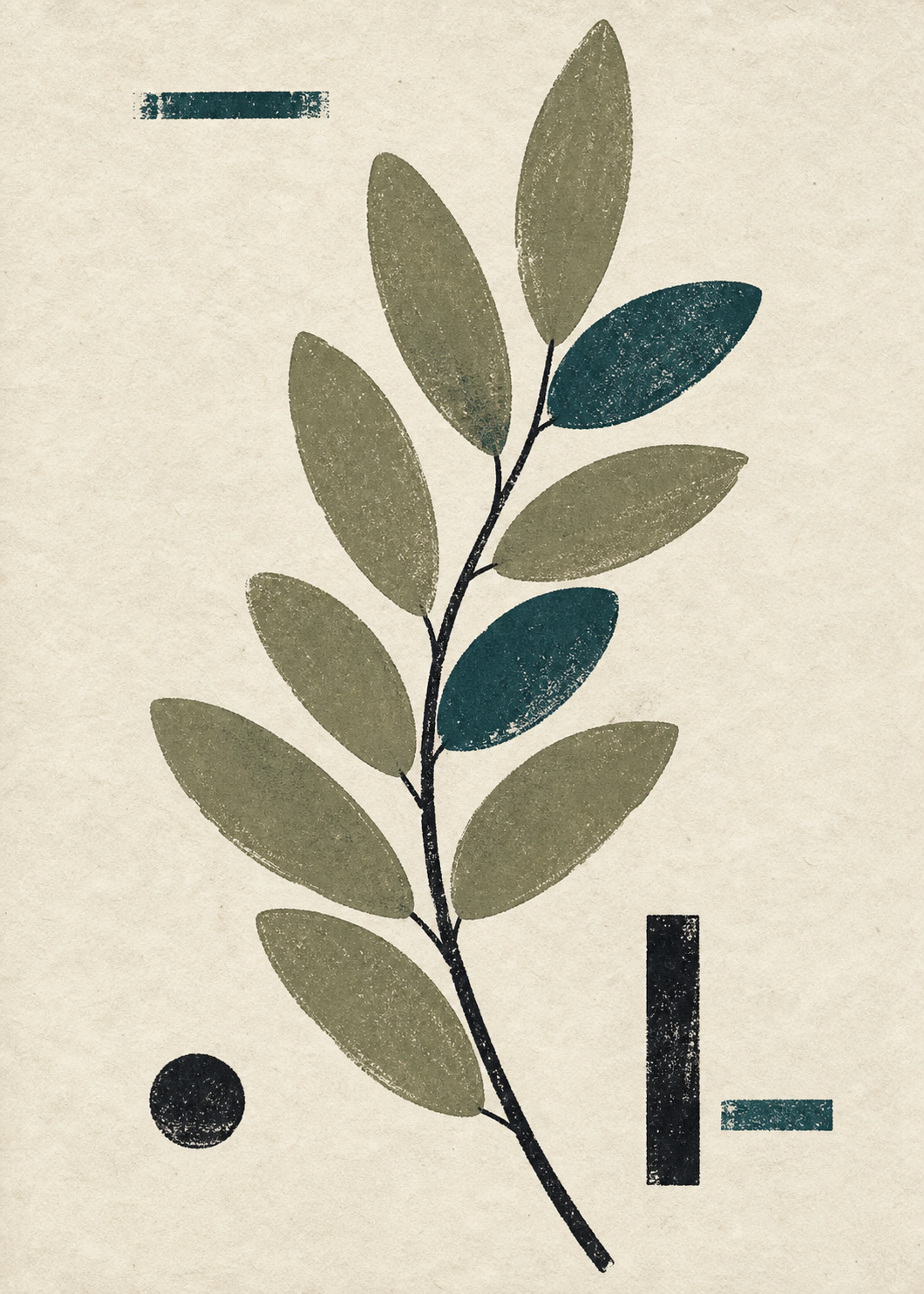 Olive Branch Index — framed Signal Botanics art print